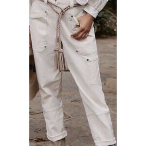 Anthropologie Maeve Pants Turner Utility Cargo Carpenter Beige Size 27